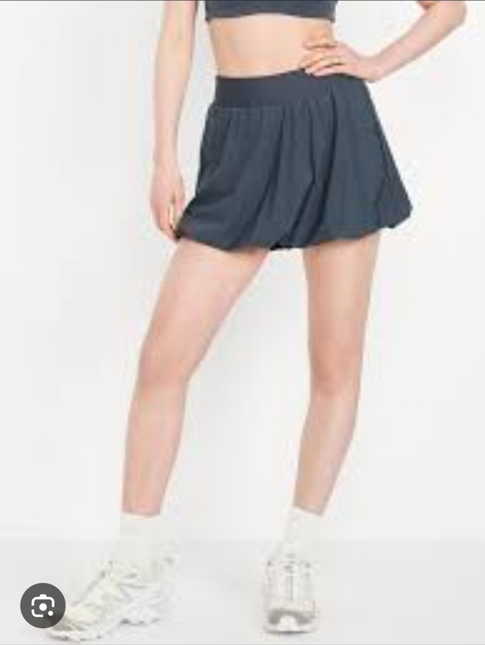 Old Navy High-Waisted Bubble Skort in Navy